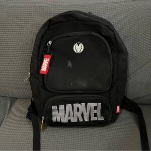 Marvel Black Backpack Iron Man Patch